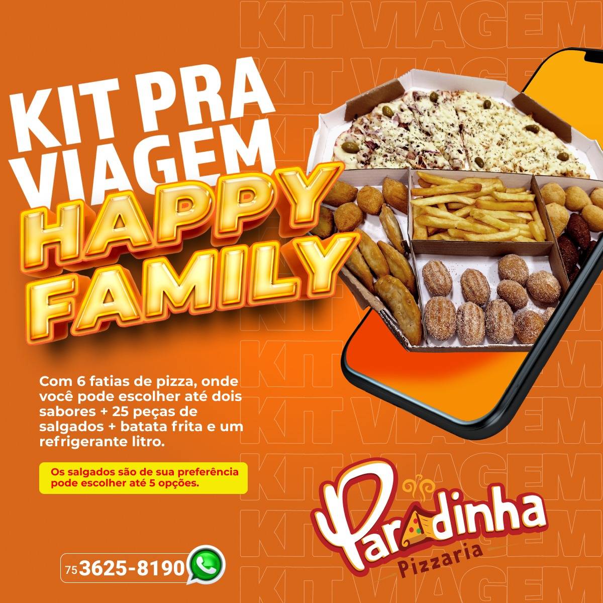 Carta de Paradinha Pizzaria e Restaurante