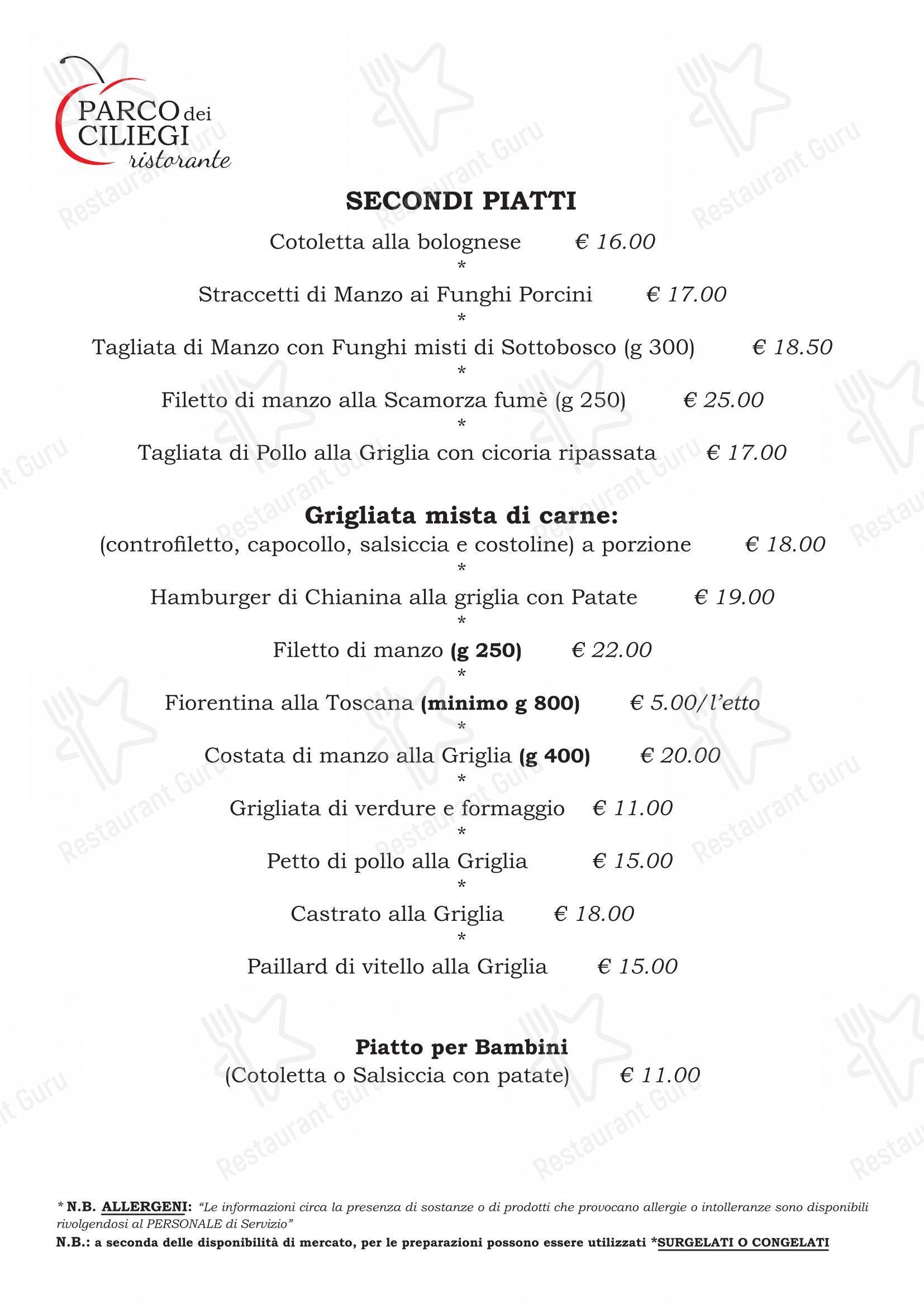 Коктейльная карта per Parco Dei Ciliegi in Zola Predosa