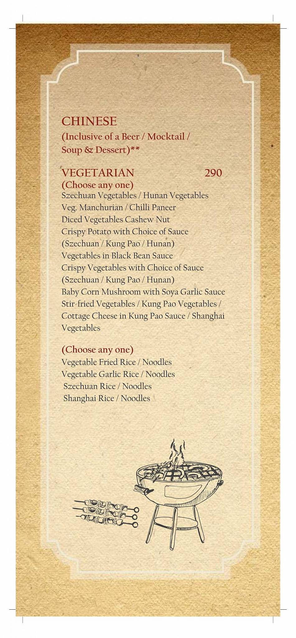 10 Downing Street menu