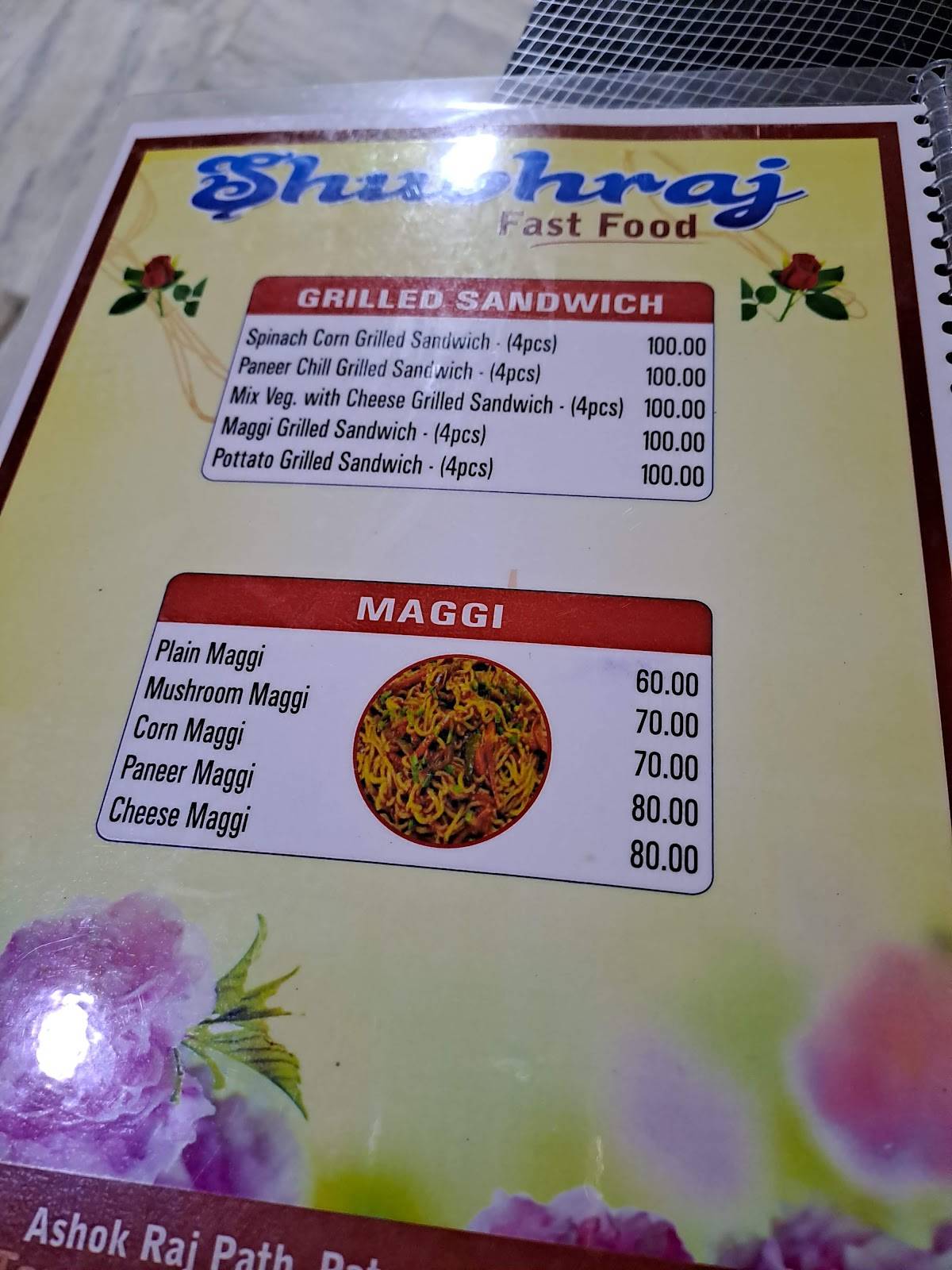 Shubhraj Fast Food menu