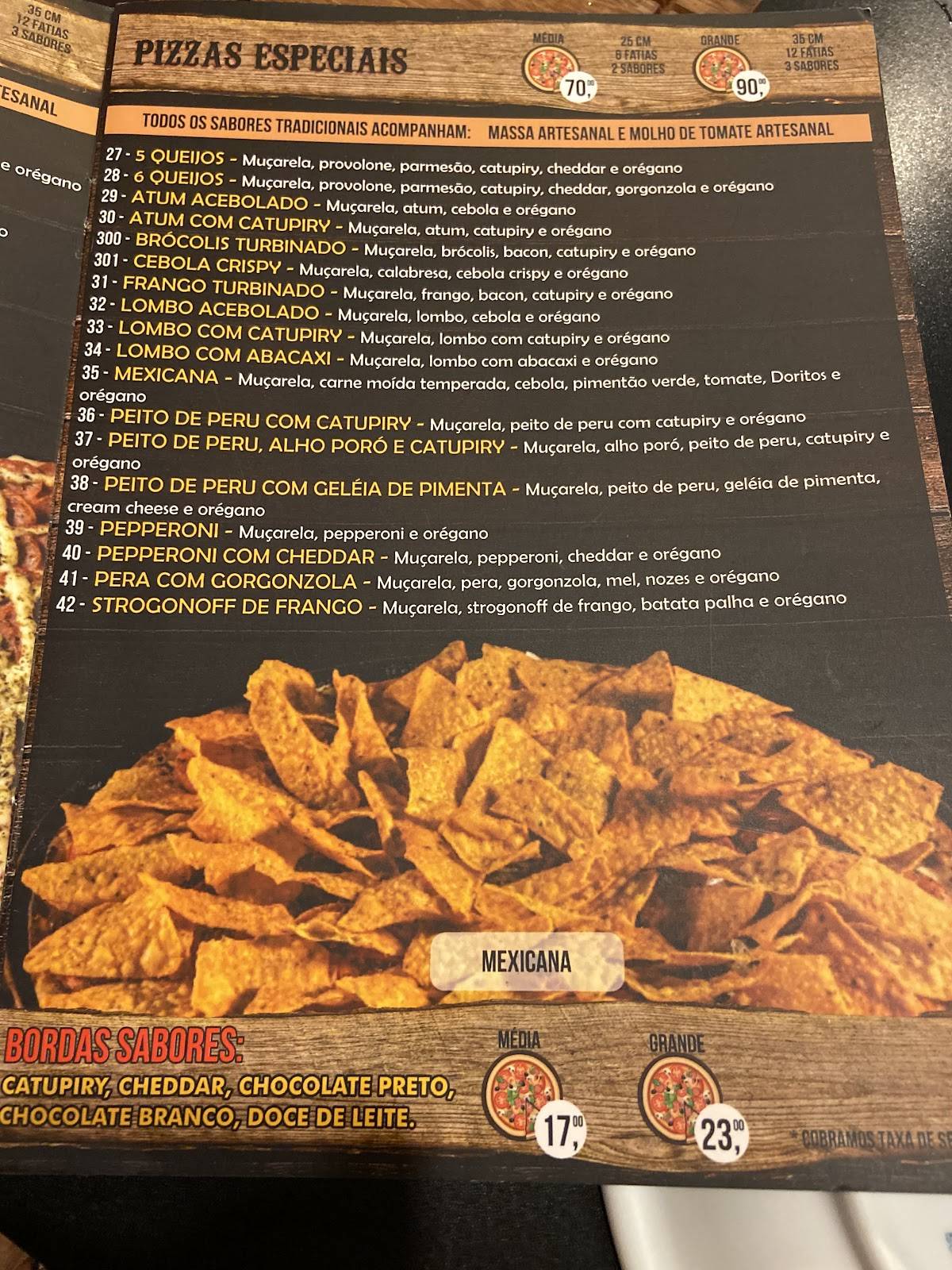 Cowboys da Pizza cardápio