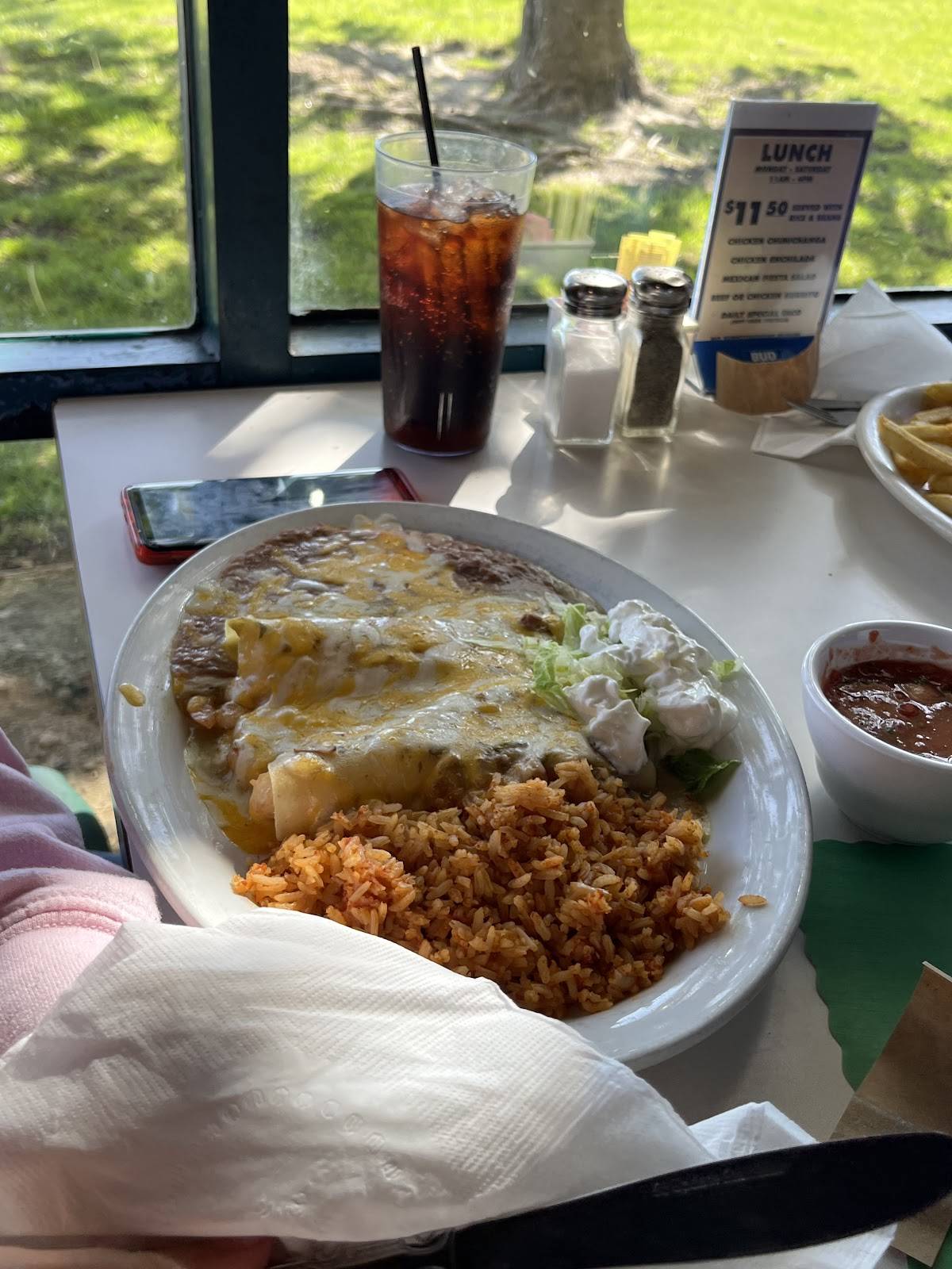 Menu at Pepper Garcia's restaurant, Santa Maria