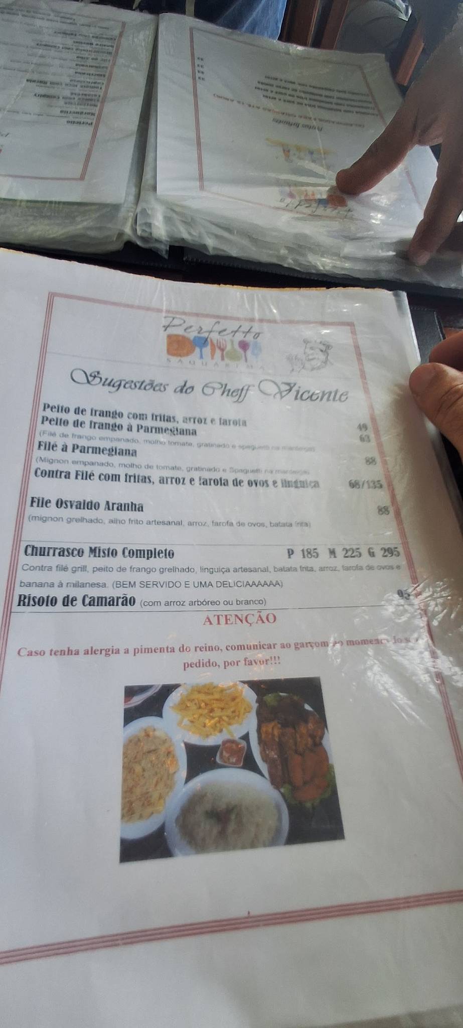 Perfetto Saquarema Restaurante e Pizzaria cardápio