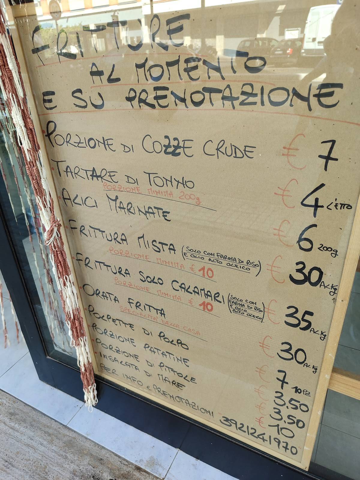 Menu di Pescheria Friggitoria O'Saracino 