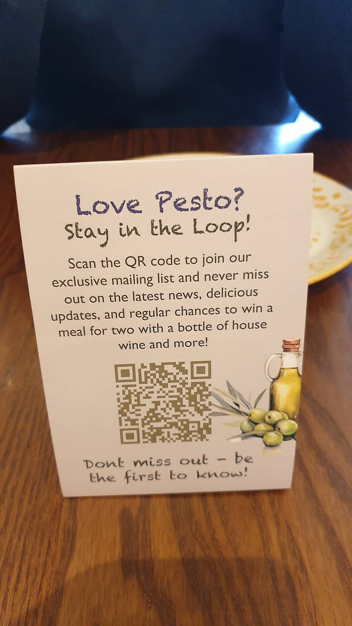 Menu at Pesto, Sutton Coldfield restaurant, Sutton Coldfield