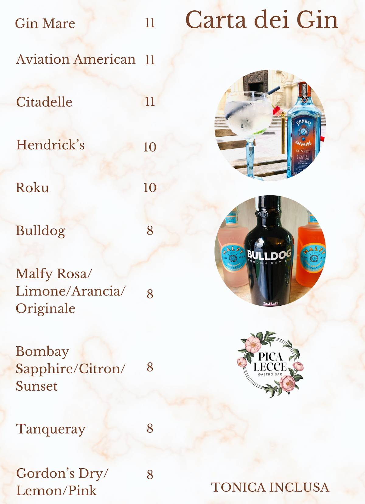 Menu di Pica Lecce 