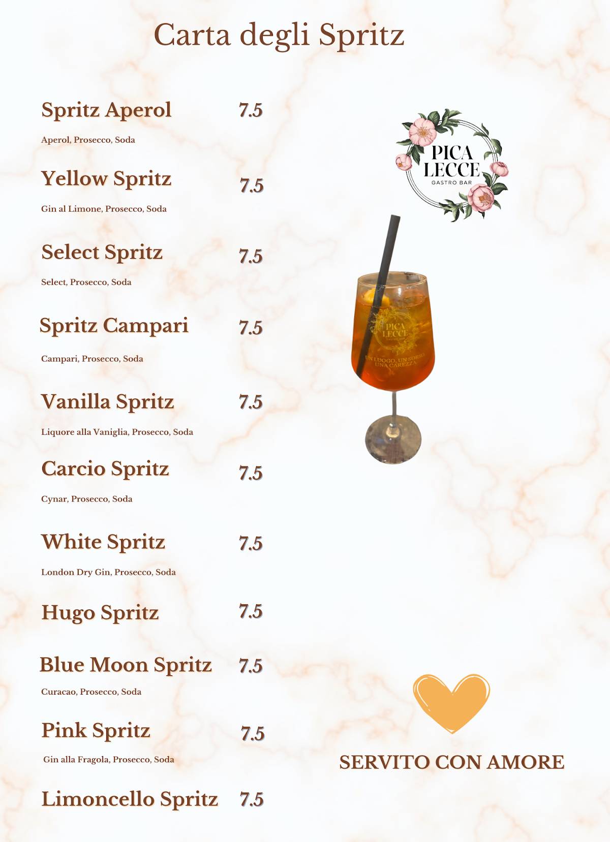Menu di Pica Lecce 