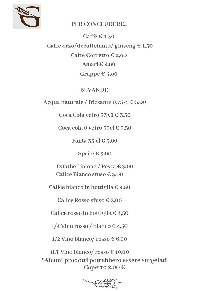 Menu di Pizzeria Da Gigi 
