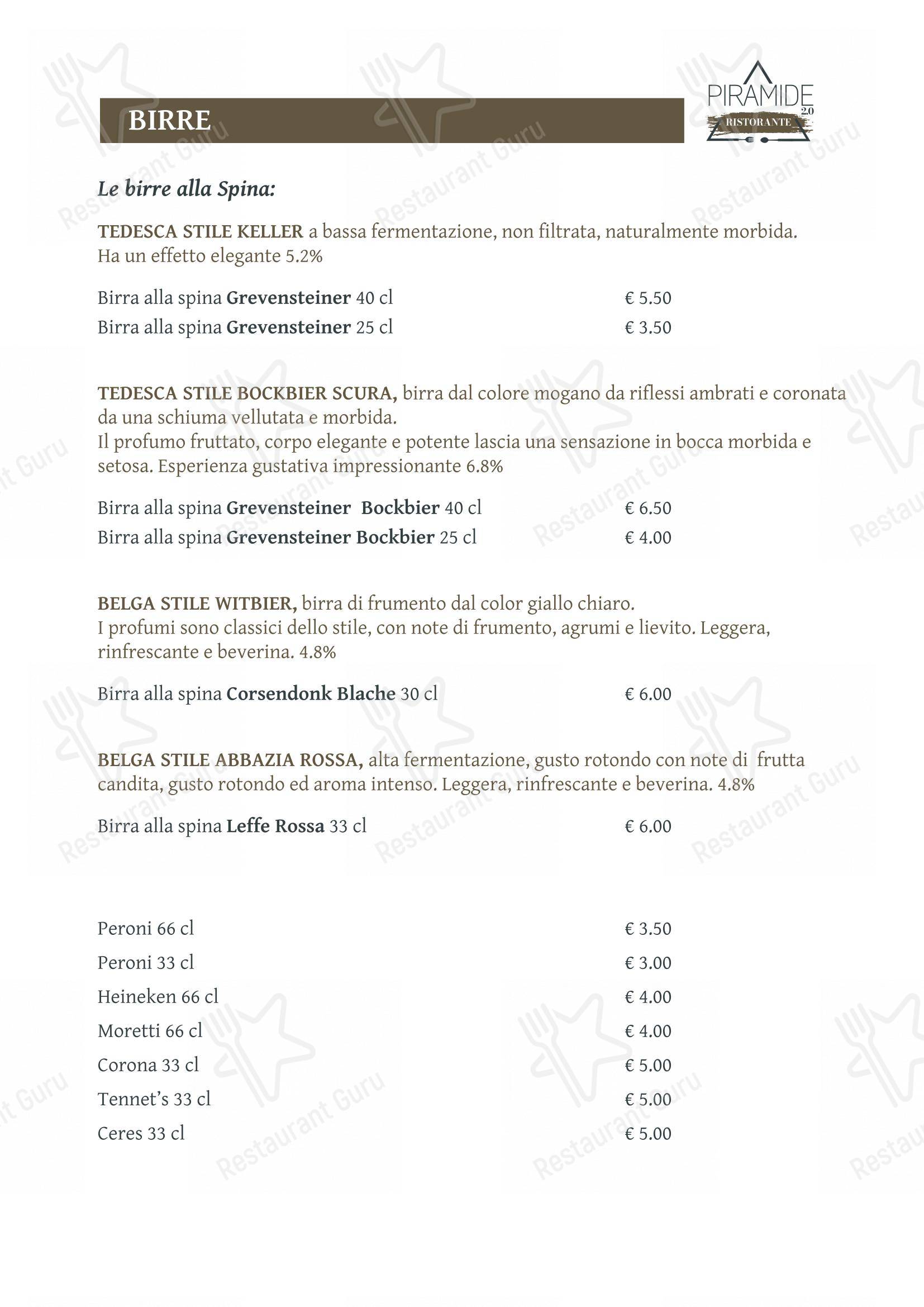 Piramide 2.0 dans Guidonia Montecelio - Menu