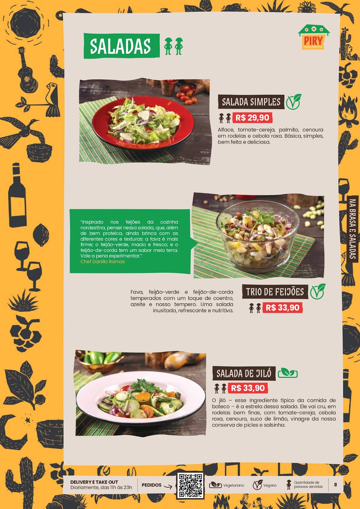 Piry Bar & Restaurante — Cozinha Nordestina cardápio