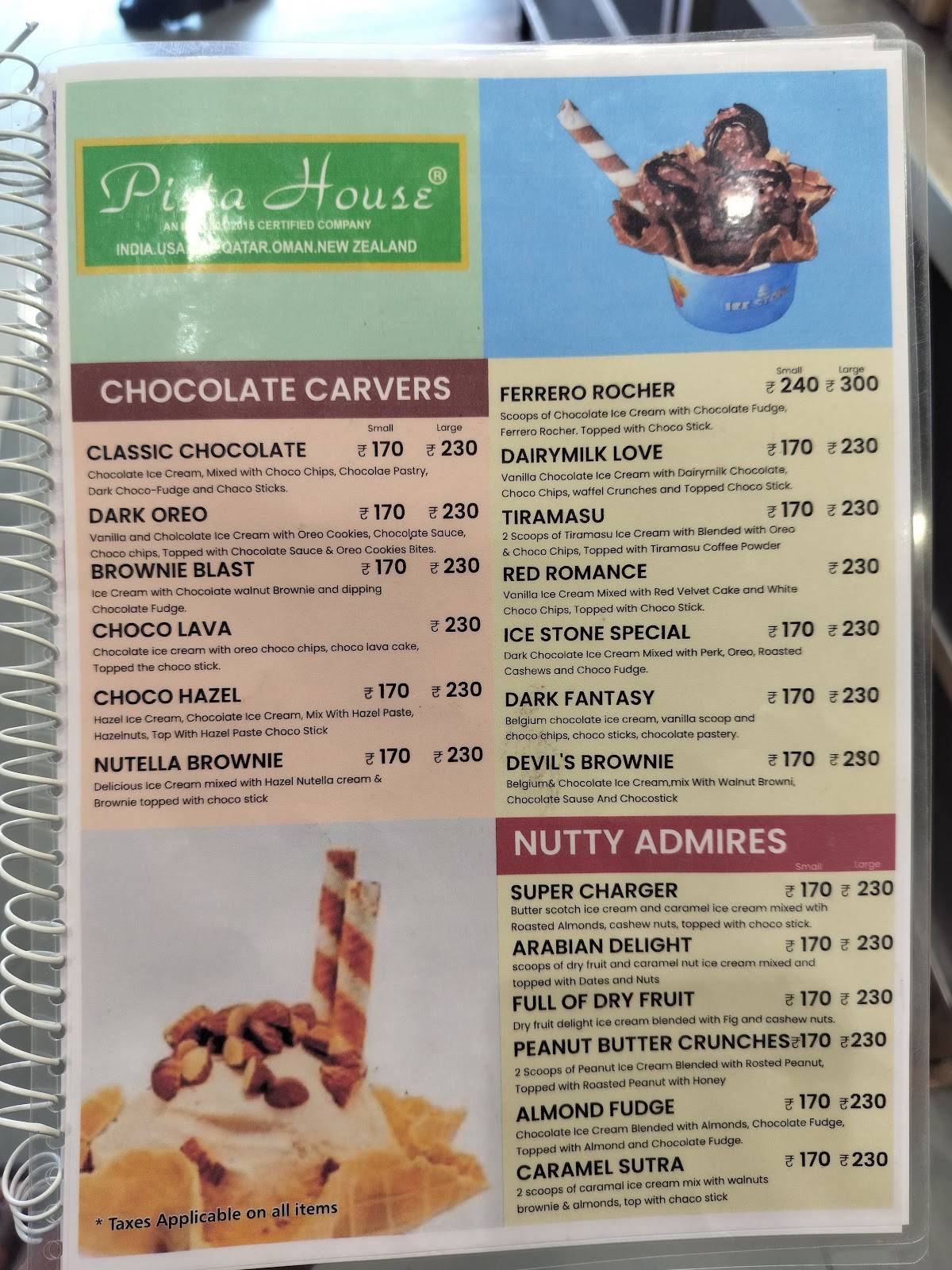 Pista House - Aliabad menu
