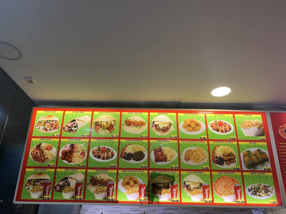 Menu di Pizza Edessa Kebab 
