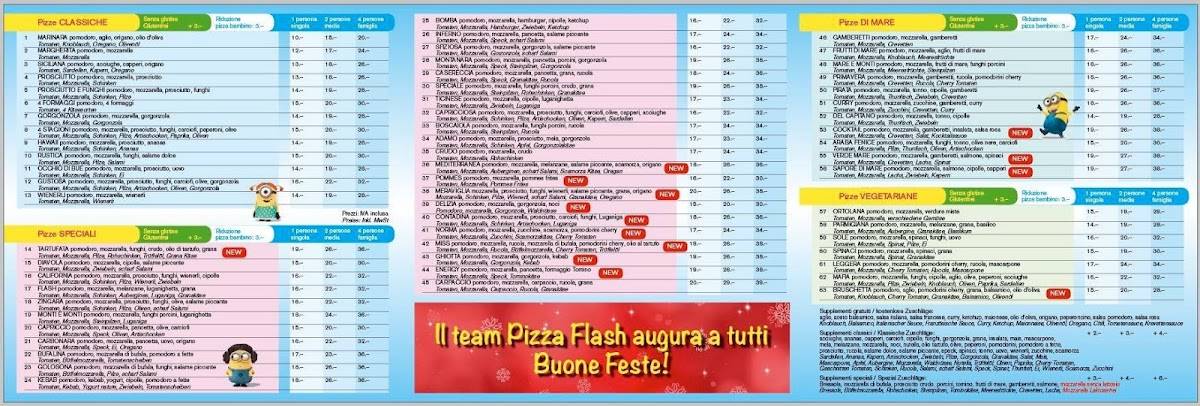 Menu di Pizza Flash Express 