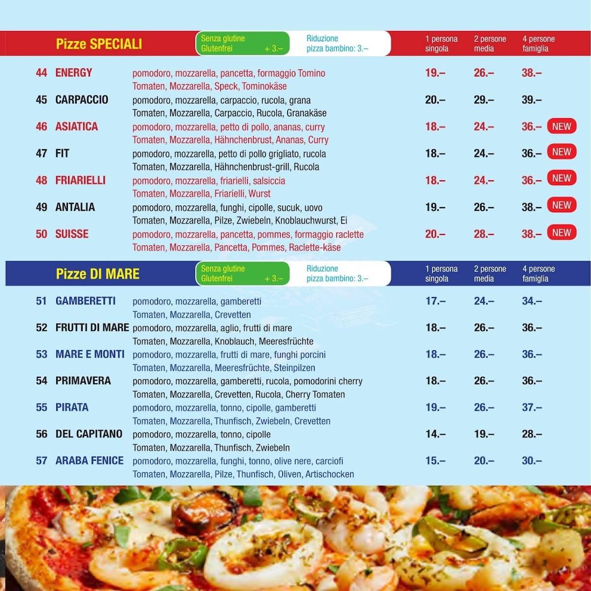 Menu di Pizza Flash Express 