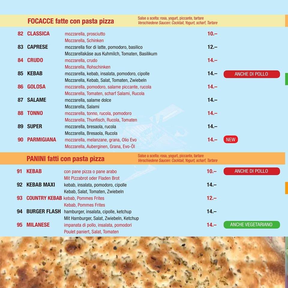 Menu di Pizza Flash Express 