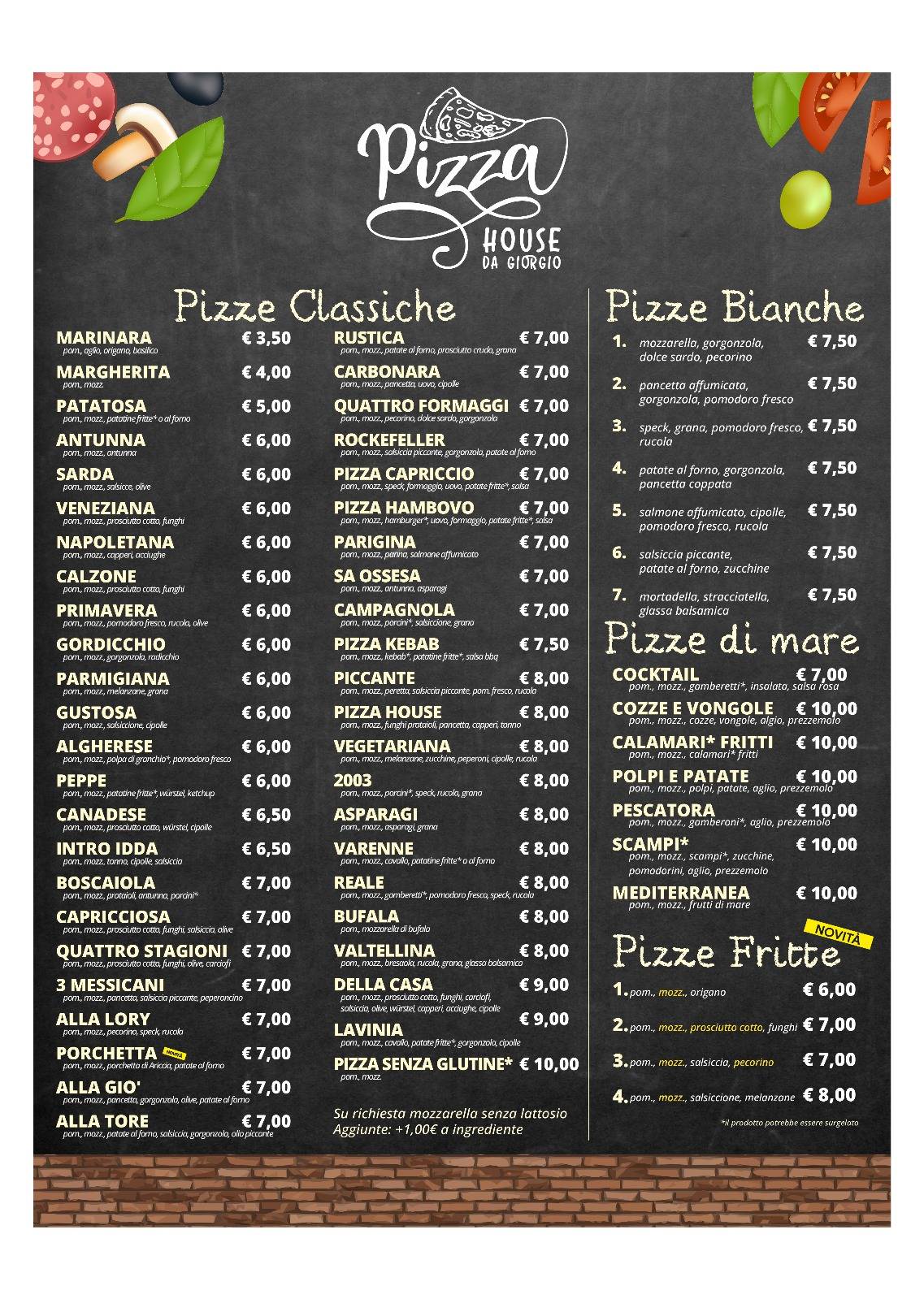 Menu di Pizza House 