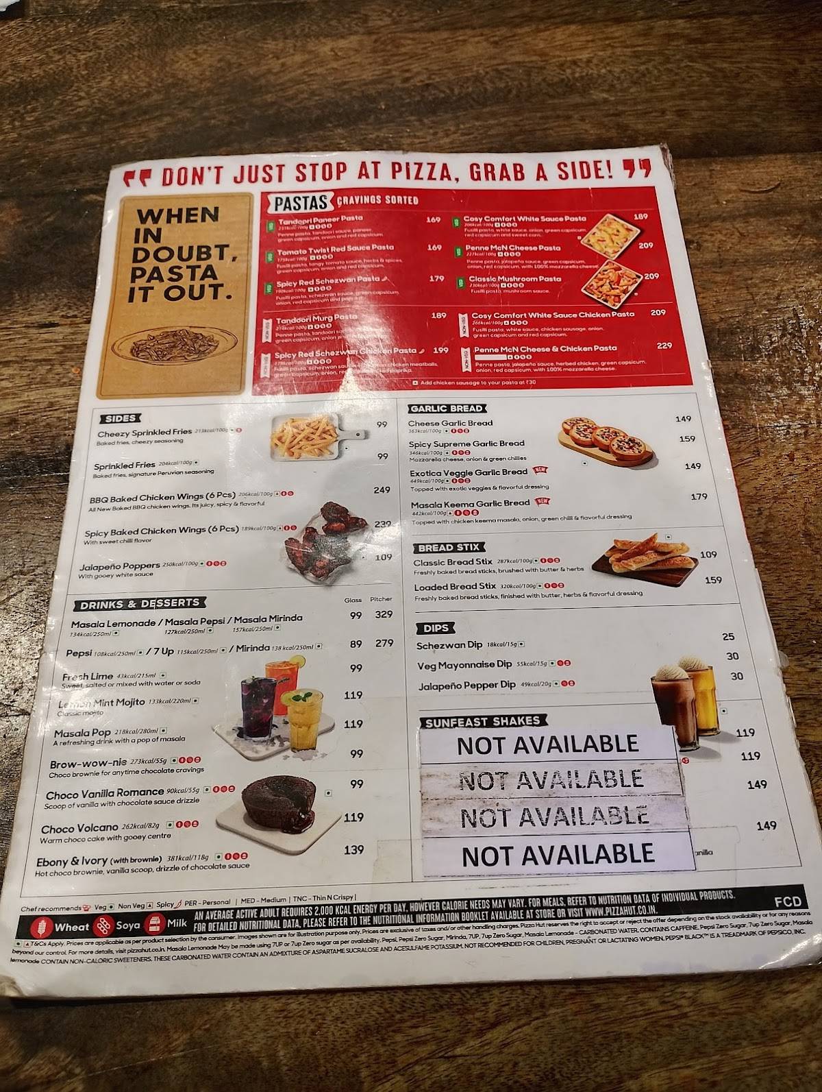 Pizza Hut Commercial Road, Ooty menu