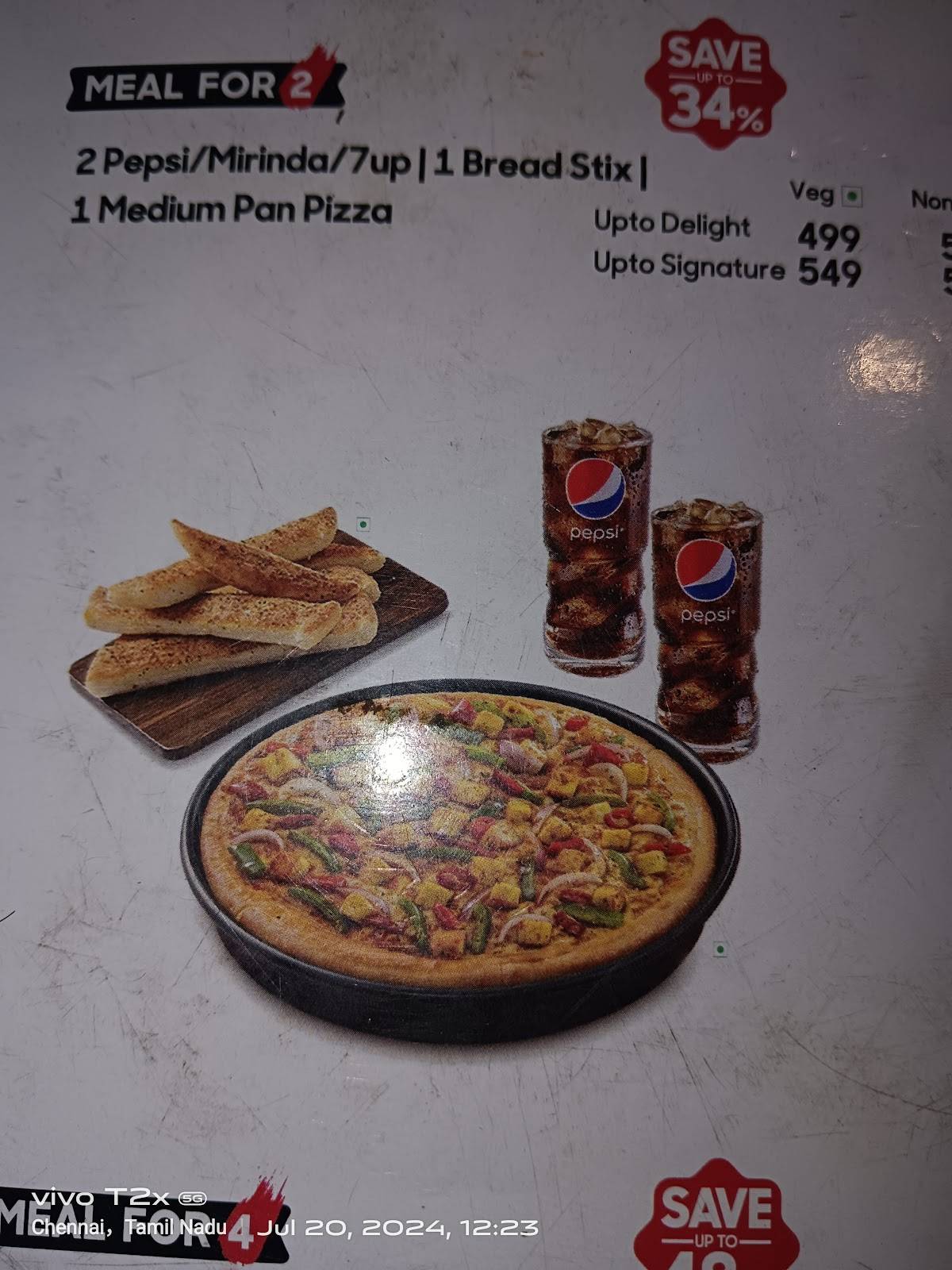 Pizza Hut Perumbakkam, Chennai menu