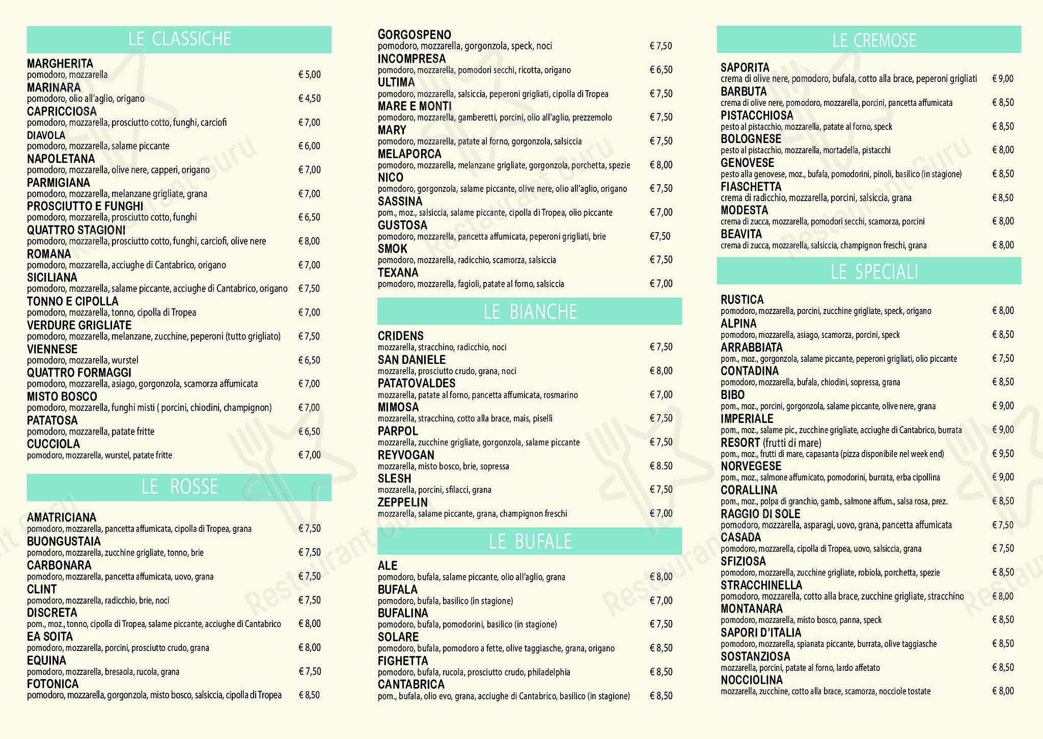 Menu di Pizza Flash 