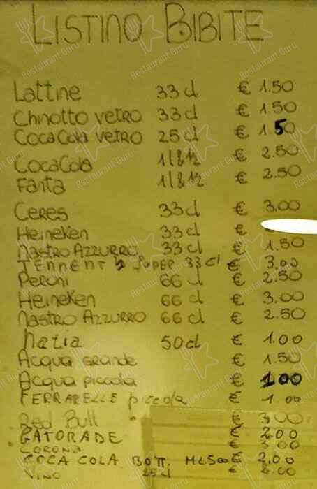 Menu de Caffè Story