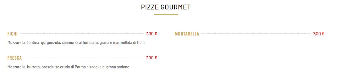 Menu di Pizza Vittorio 