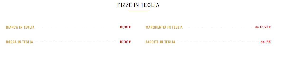 Menu di Pizza Vittorio 