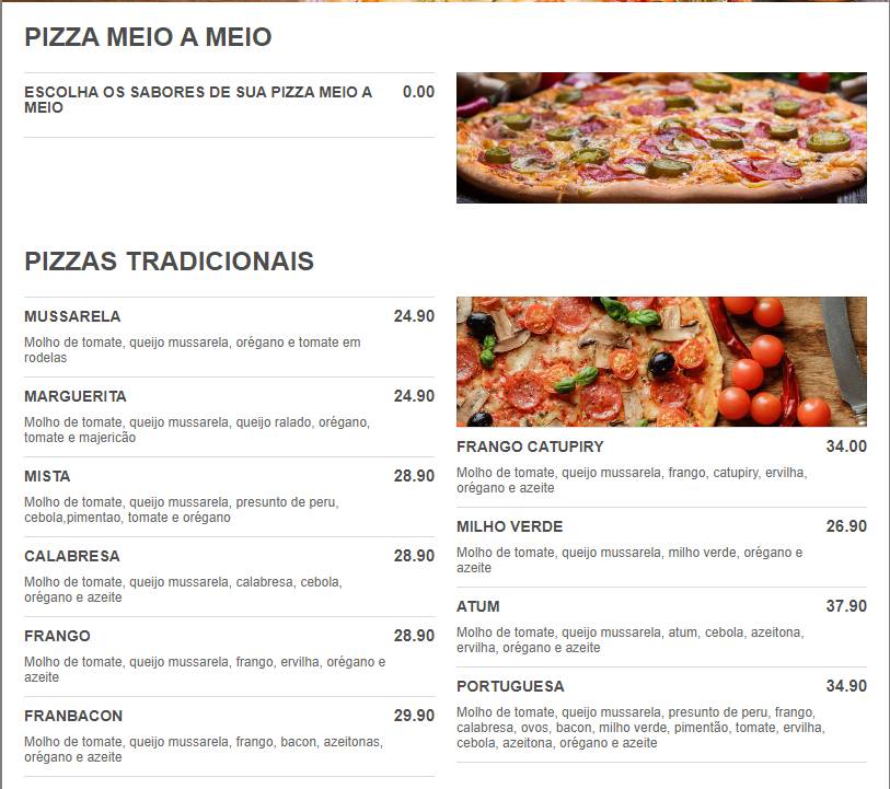 Pizzaria La Pizza Mcz / PIZZA cardápio