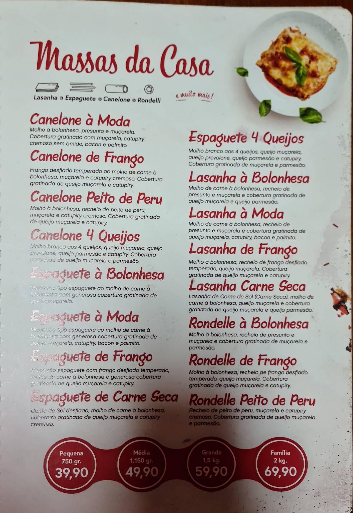 Pizzaria Meu Rancho cardápio