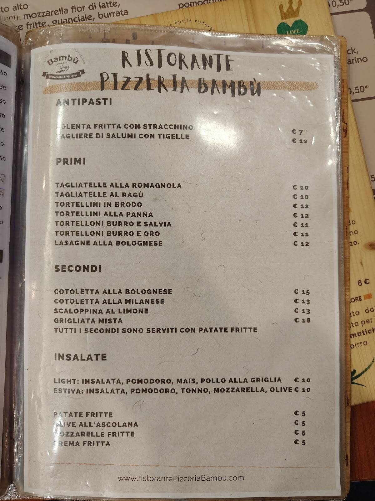 Menu di Bambu' 