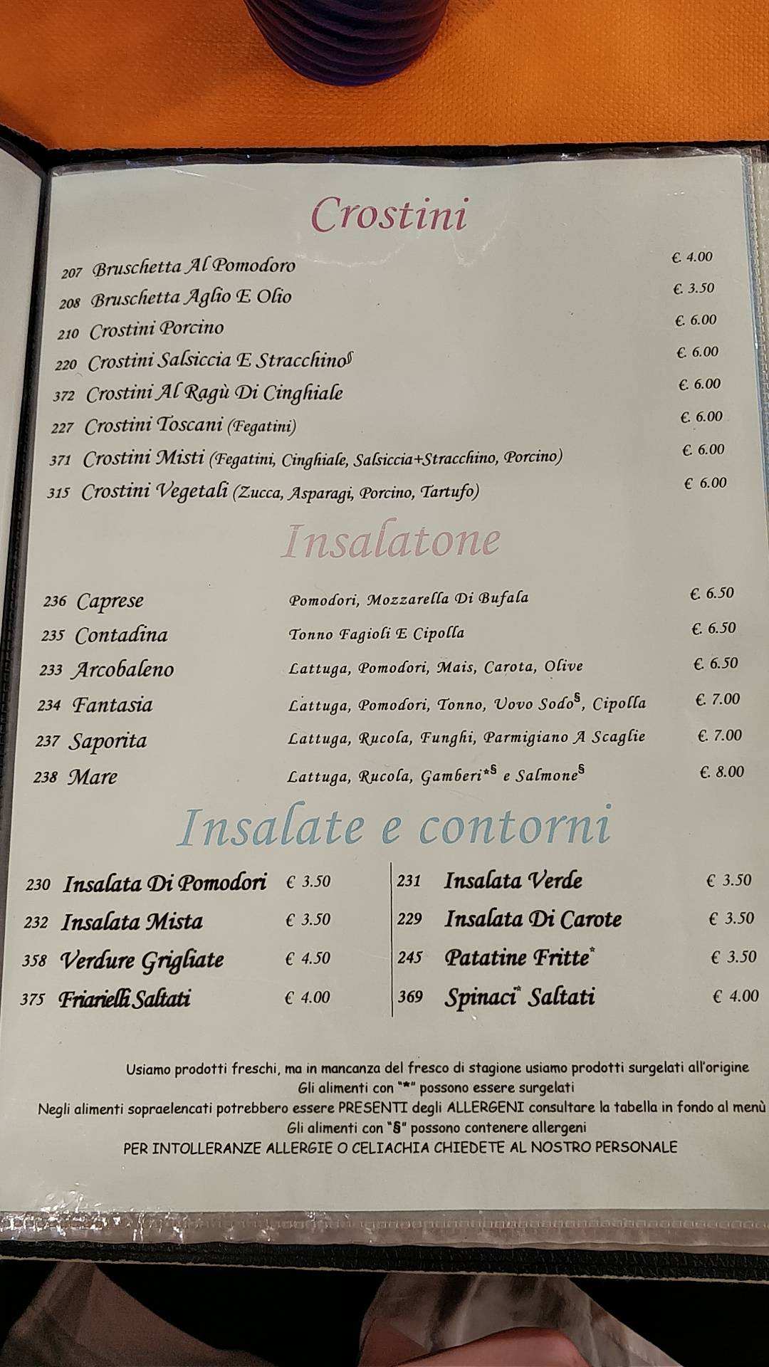 Menu di Pizzeria Bandy al Clap'S Pizza forno a legna 