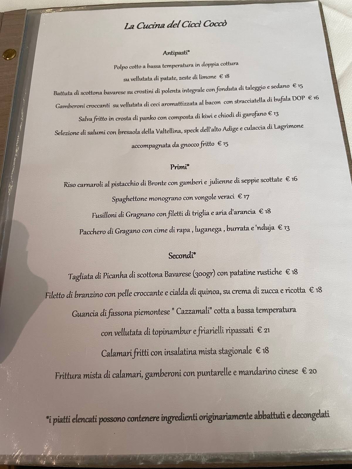 Menu di RistoPizzaLab Ciccì Coccò 