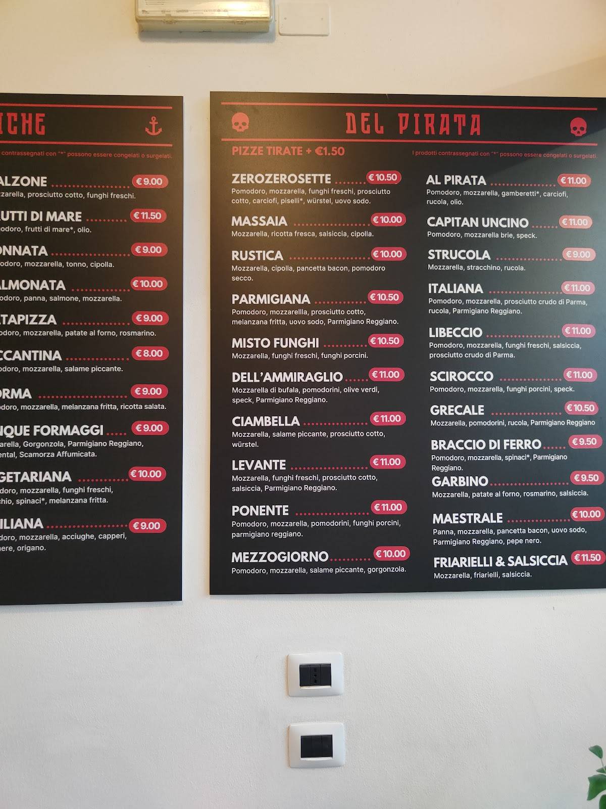 Menu di Pizzeria Dal Pirata 