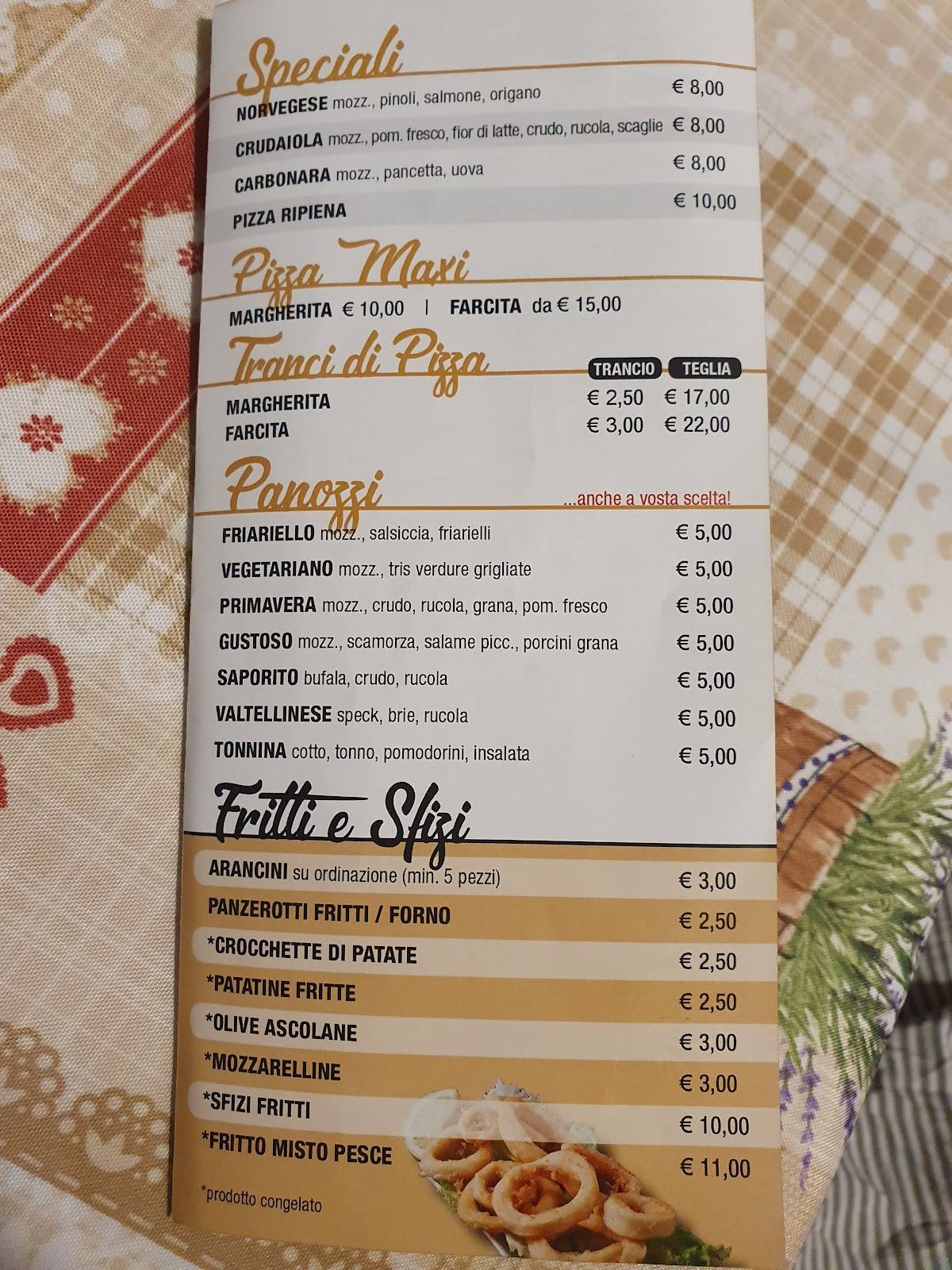Menu di Pizzeria Il Peperino Solaro 
