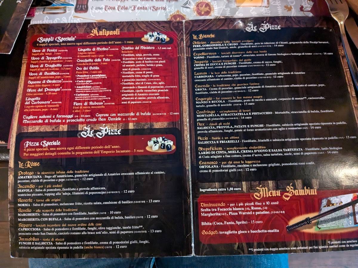 Menu di Incantum 