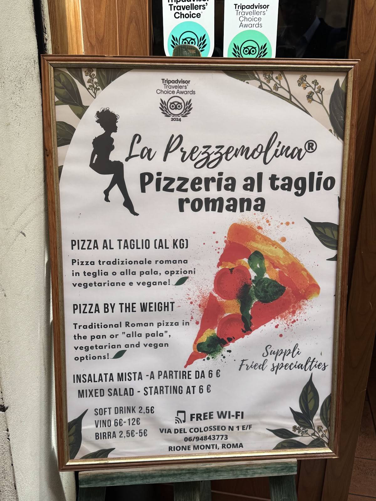 Menu di La Prezzemolina 