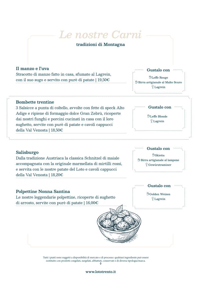 Menu di Loto 