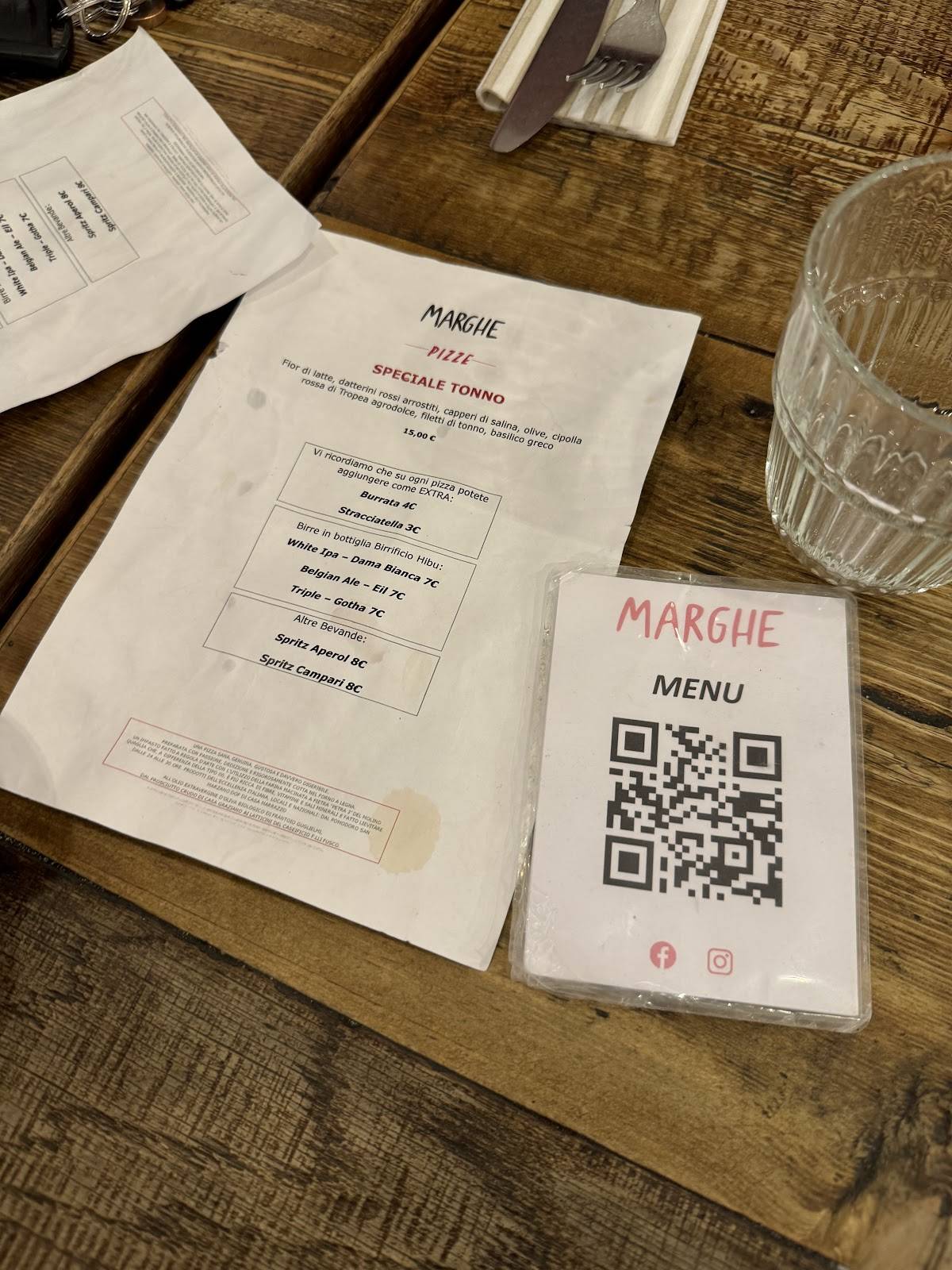 Menu di MARGHE 