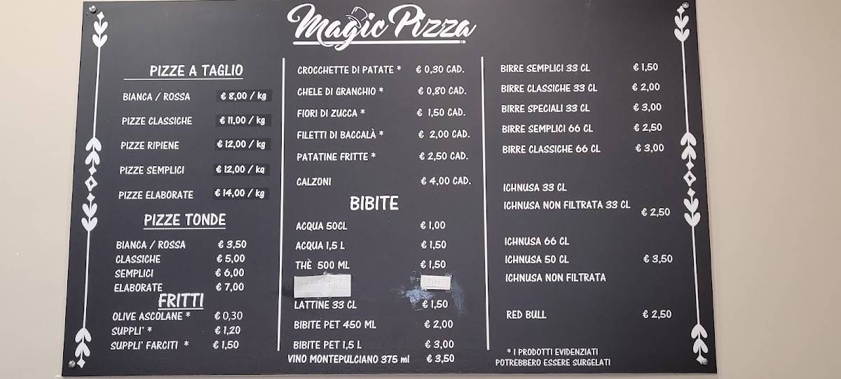 Menu di Pizzeria Magic Pizza 
