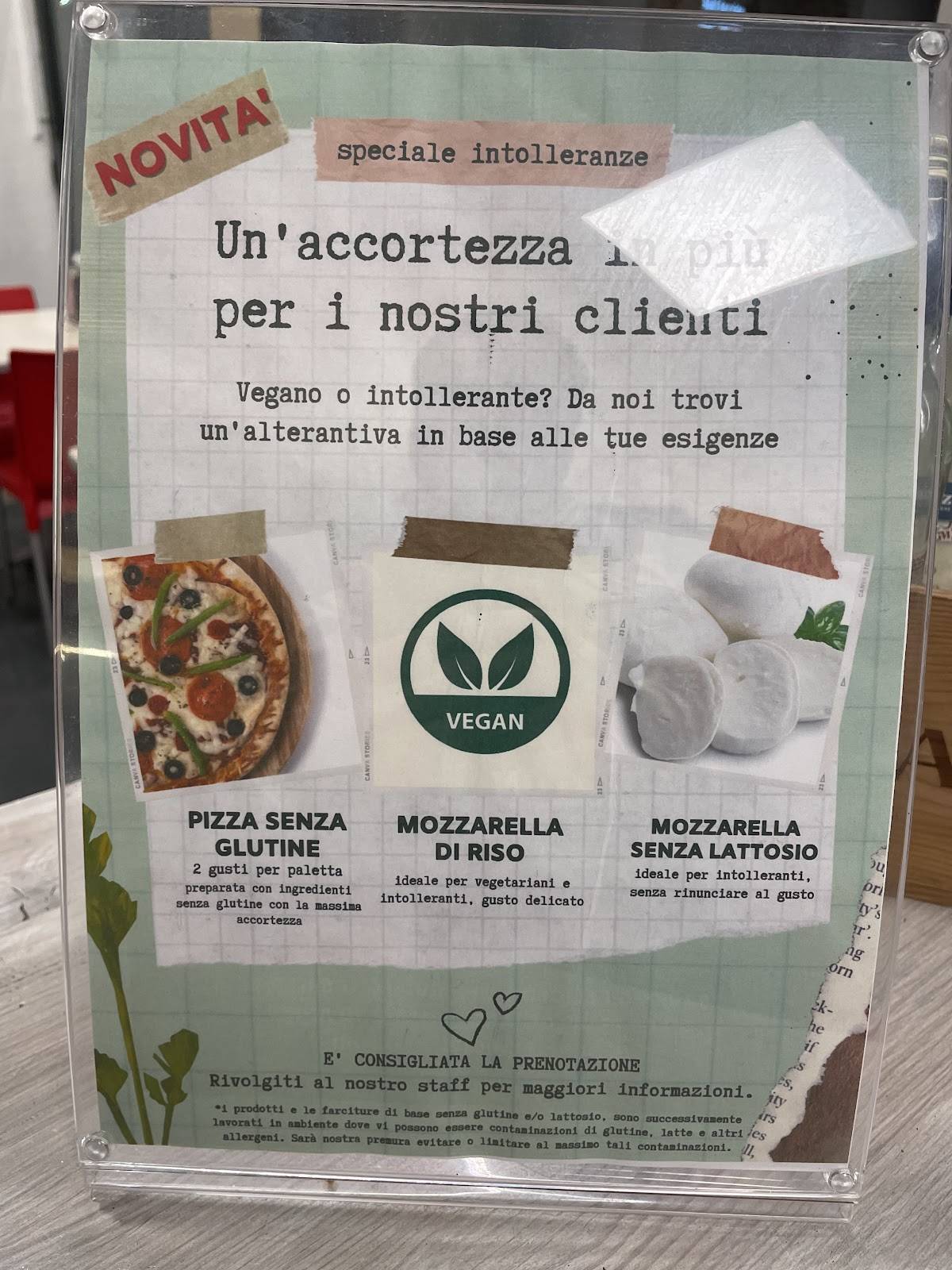 Menu di Pizzeria Artesana 