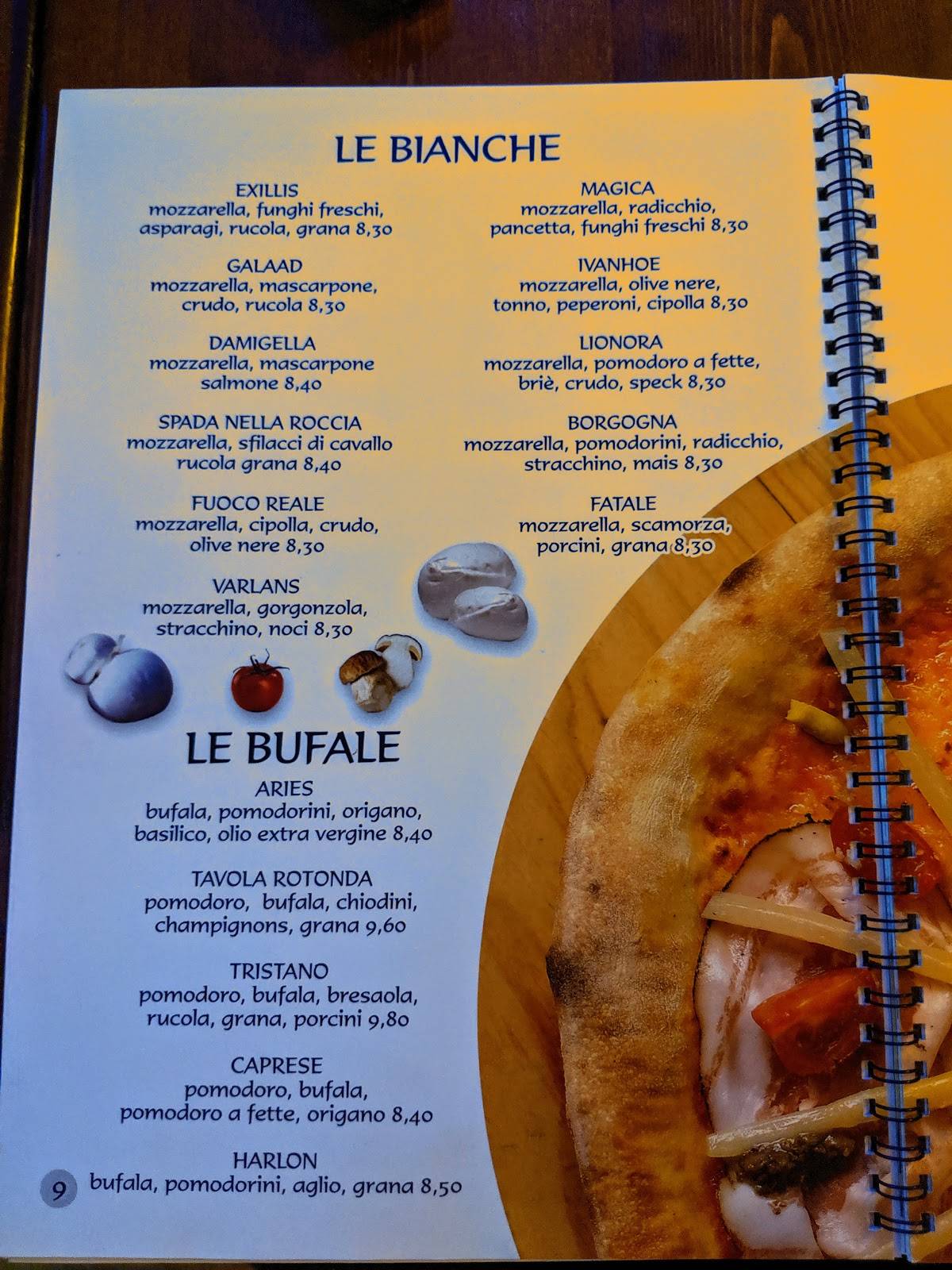 Menu di Pizzeria Re Artù 