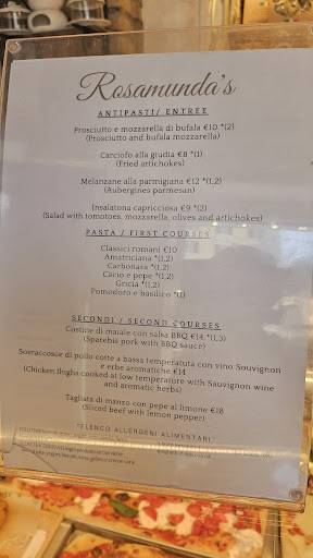 Menu di Rosamunda's 