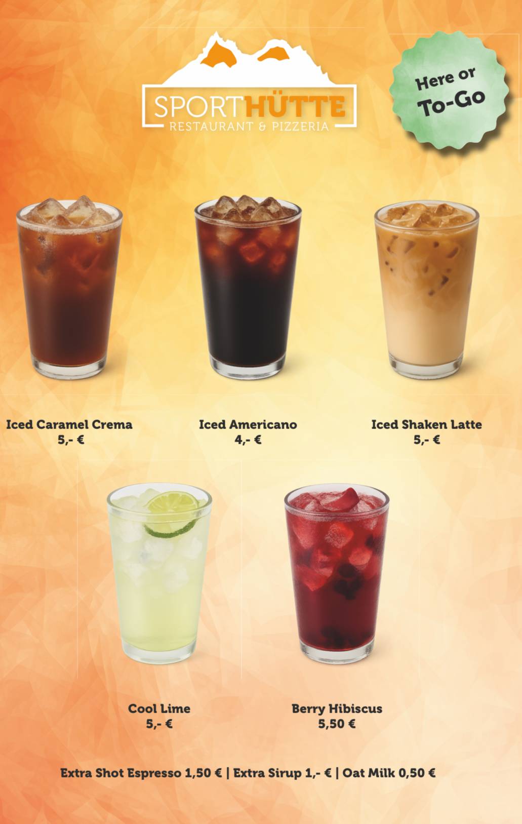 Menu di Sporthütte Kastelruth 