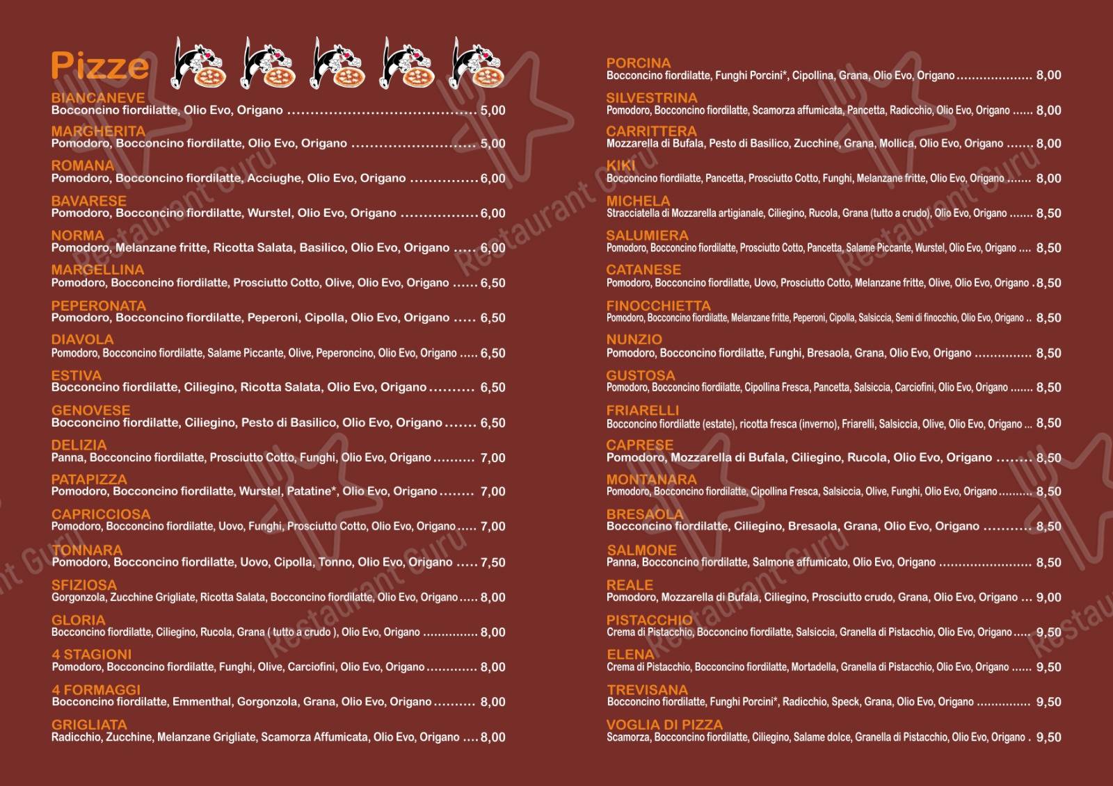 Menu di Voglia di Pizza di Santagati Alfio