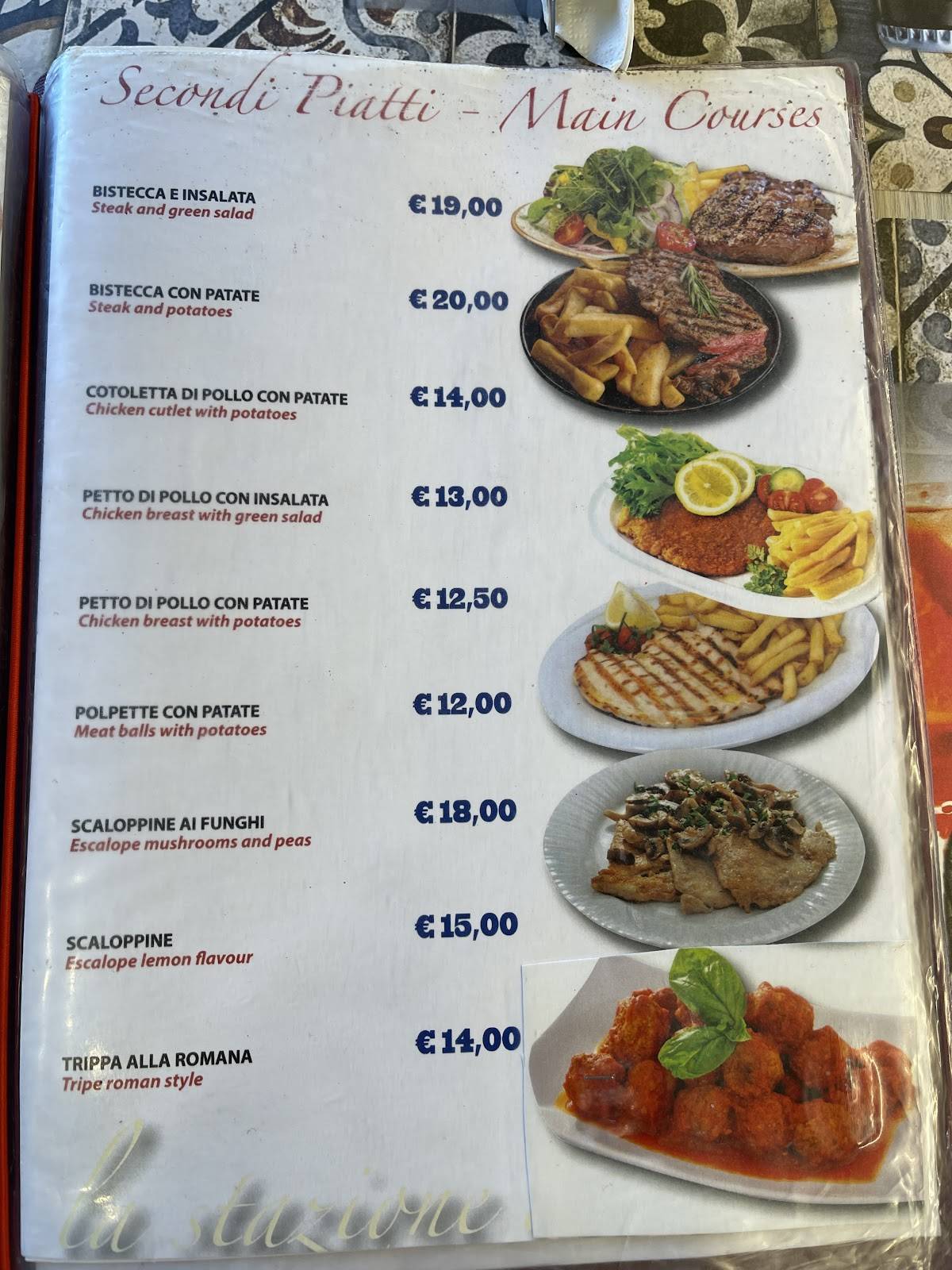 Menu di Pizzeria da benedetto 