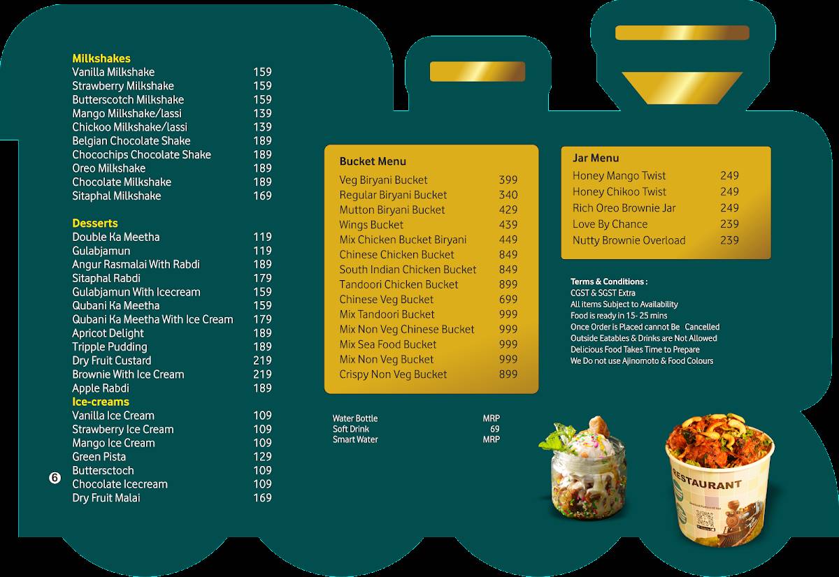 Menu at Platform 65 The Train Theme Restaurant Vijayawada, Vijayawada