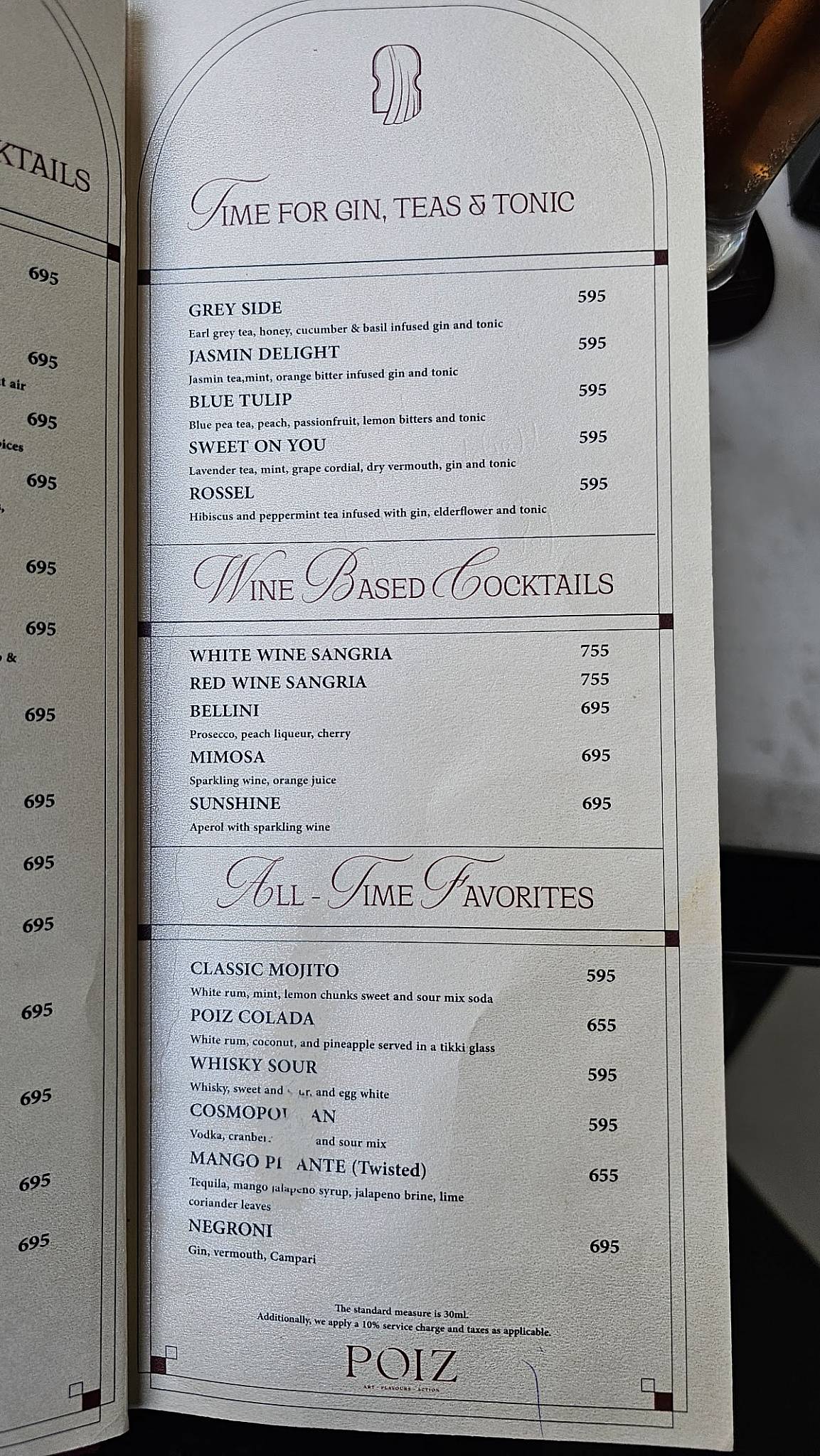 Poiz Gurugram menu