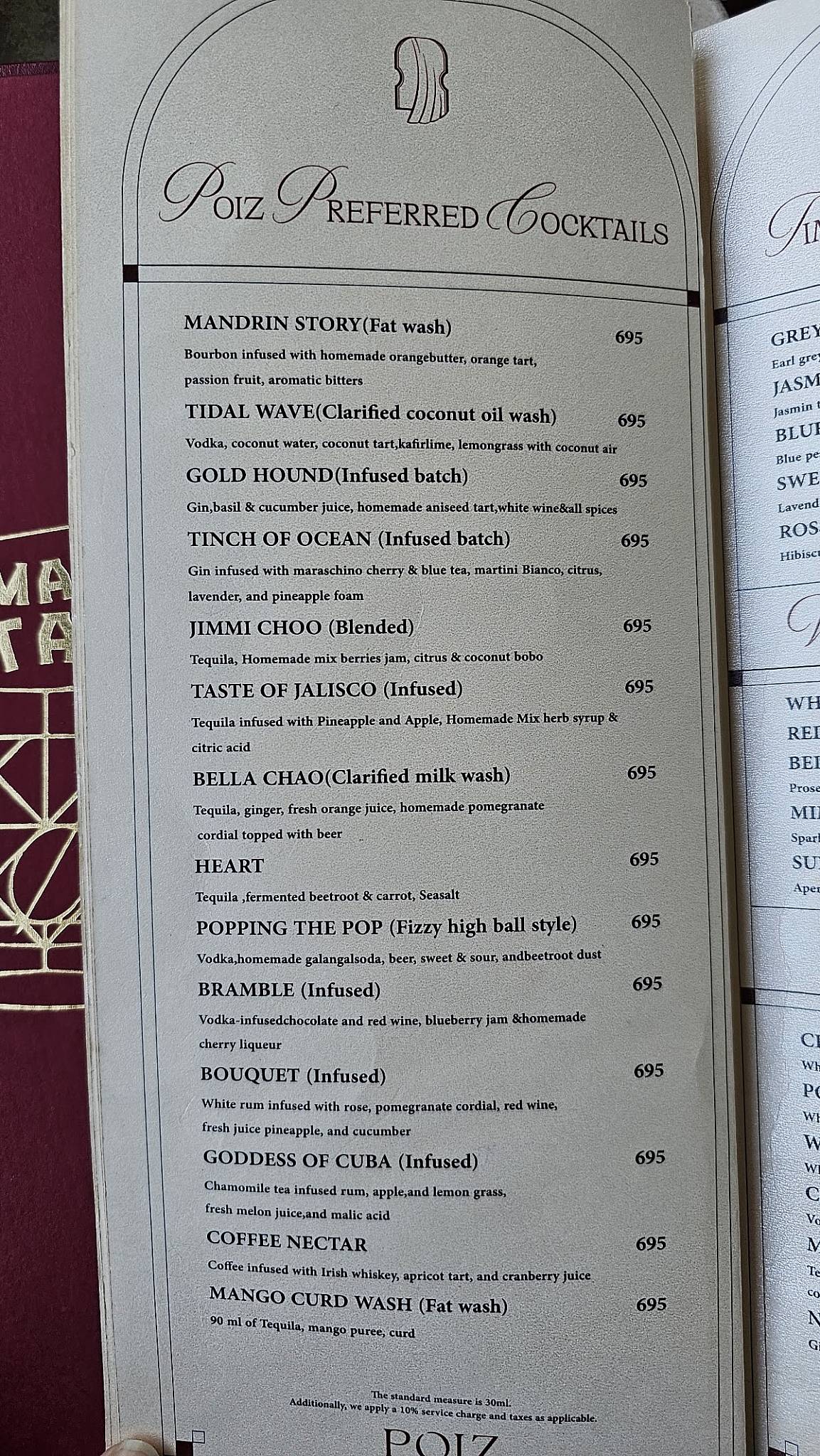 Poiz Gurugram menu