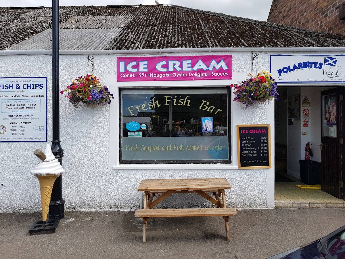 Menu at Polarbites restaurant, Kirkcudbright, Harbour Square