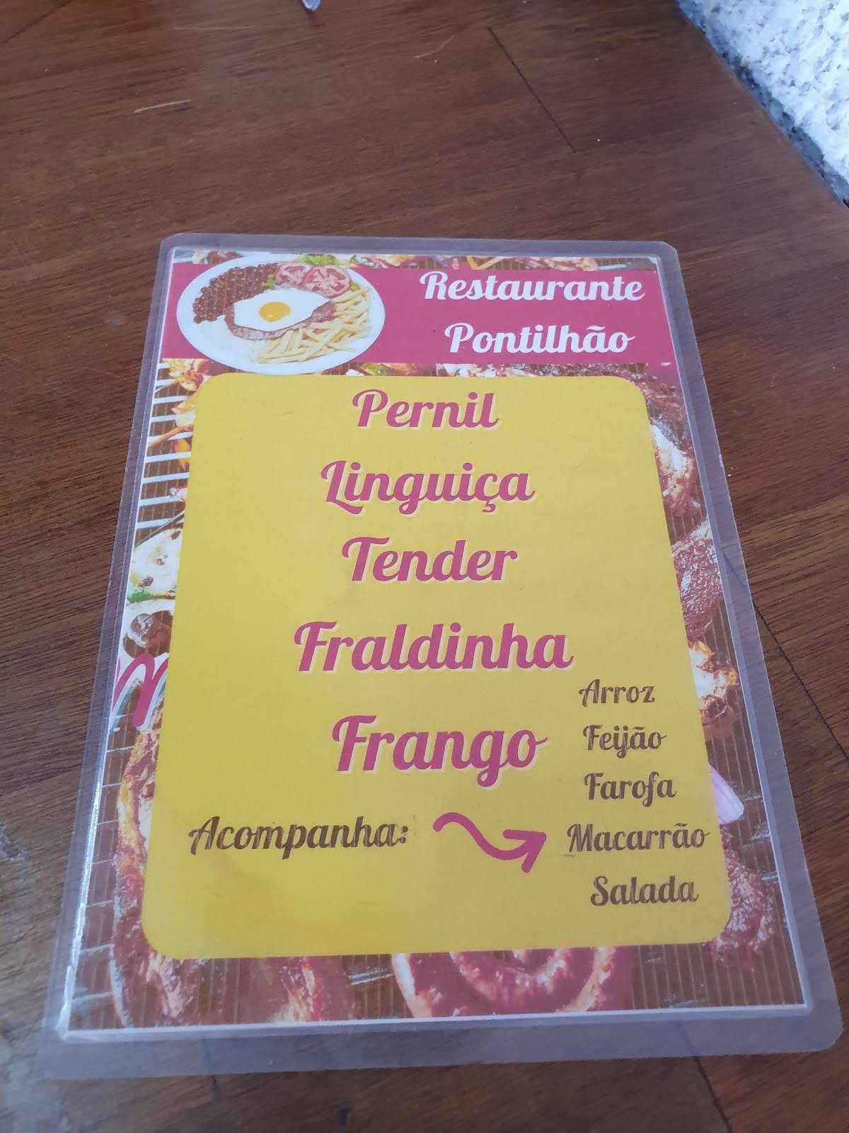 Restaurante Pontilhão cardápio