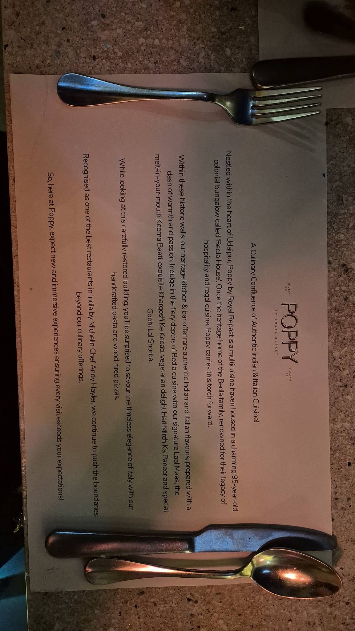 Poppy by Royal Repast Heritage Kitchen & Bar menu